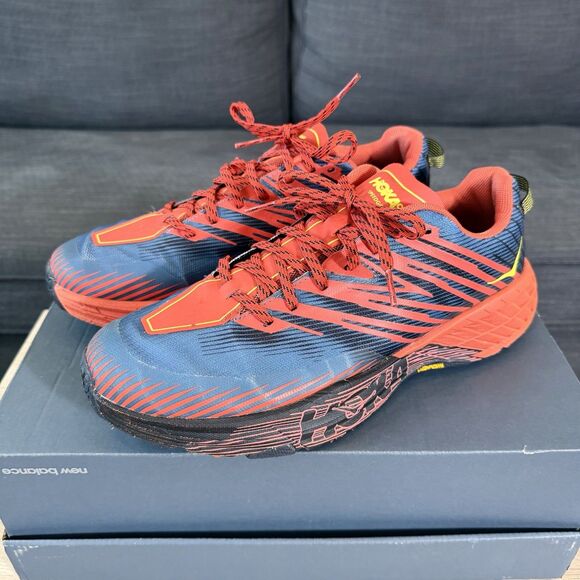 Hoka One One Speedgoat 4 Fiesta Provincial Red Trail Running Shoes Men\'s Sz 11.5 main image 5